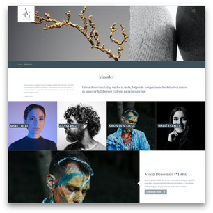 Website template for art galleries