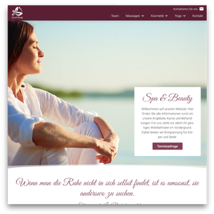 Website template for wellness, beauty and spas