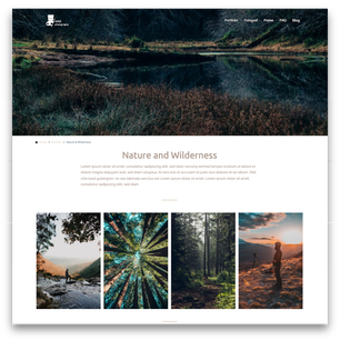 Website template for photographers