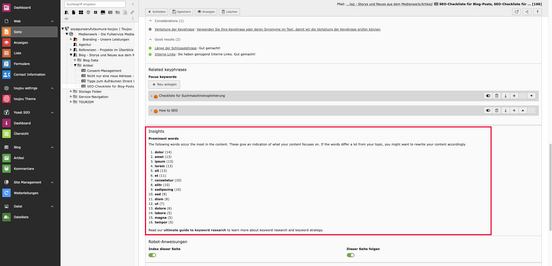 Screenshot yoast seo insights